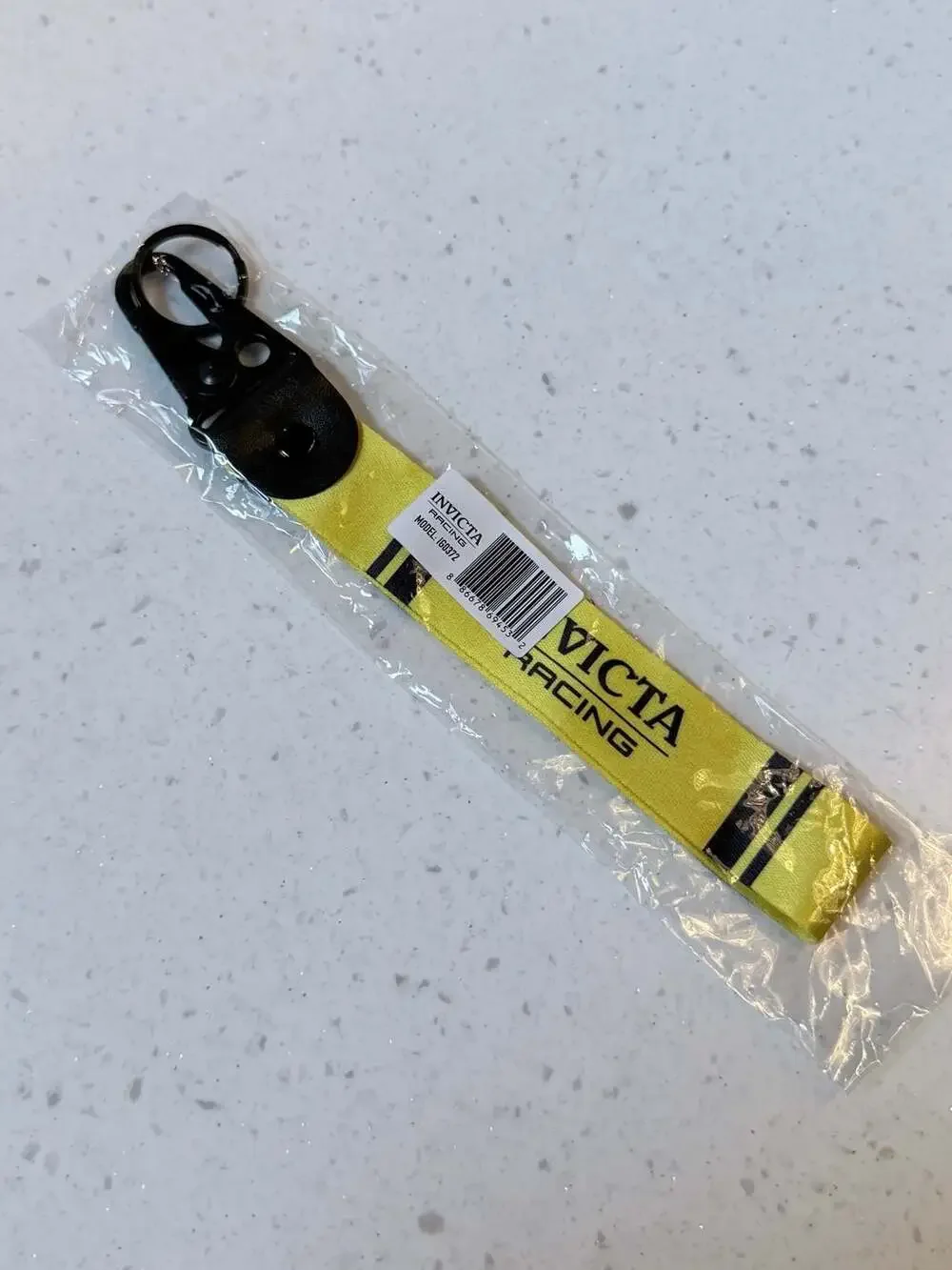 Invicta Racing Yellow and Black Keychain Lanyard Model IG0372